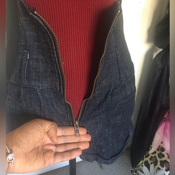 🚨5/$20 Sexy high-waisted dark denim zip-up shorts - Picture 8 of 14